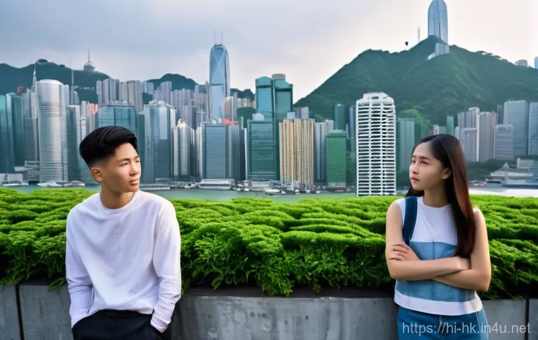 홍콩과 중국의 일국양제 정책 - **An interior scene of a modern, bright library or community center in Hong Kong, emphasizing intell...